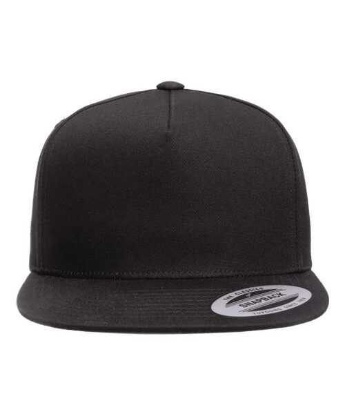 Five-Panel Cotton Twill Snapback Cap