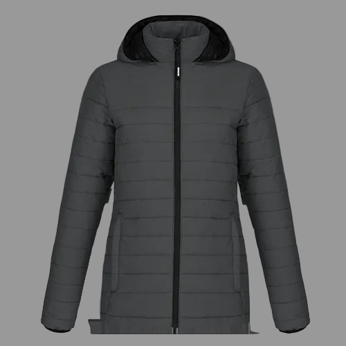 Ladies Puffy Jacket w/ Detachable Hood